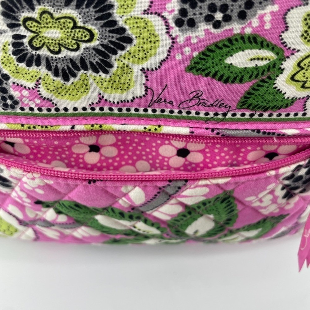 Vera Bradley Priscilla Pink Floral Bowler Bag Shoulder Bag Handbag Travel Tote - Picture 13 of 14